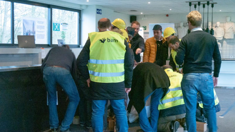 Kartonnen bouwblokken